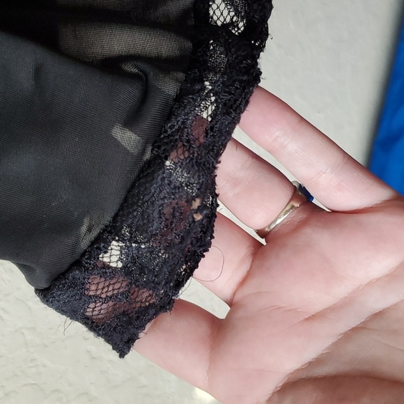 Women 2X Babydoll Lingerie Back Crisscross Lace Trim Chemise Sleepwear - Picture 4 of 10